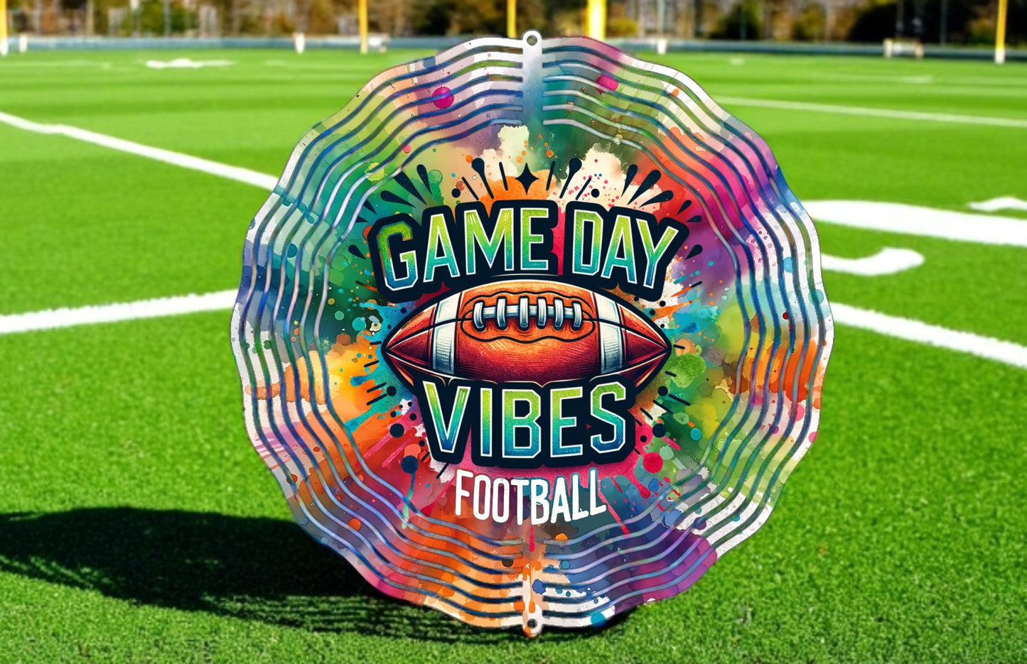 Millionaire Proud 10-Inch Wind Spinner – Cherry & White Outdoor Decor for Sports Fans